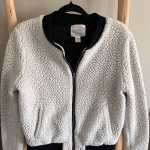 Cozy Black and White Teddy Jacket